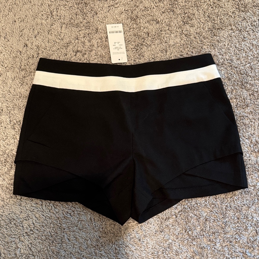 Bebe Black and White Athletic Shorts